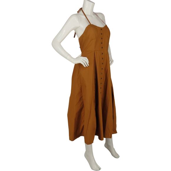 Genuine People Button Down Midi Rust Dress NWT - Picture 5 of 8